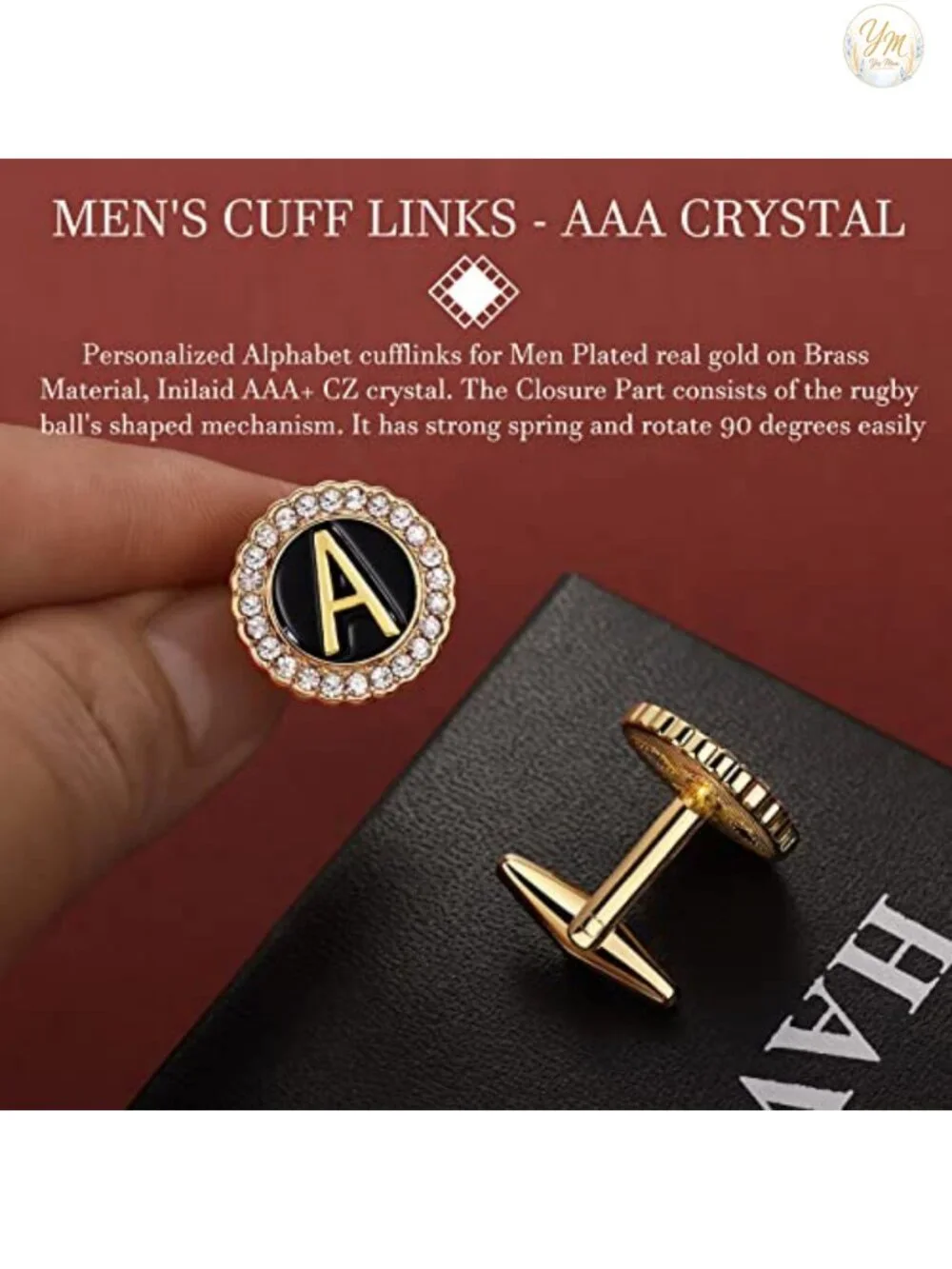 Men's 3-Piece Jewelry Set: Tie Clip, Cufflinks, Lapel Pin - Gold Plated Gift Set